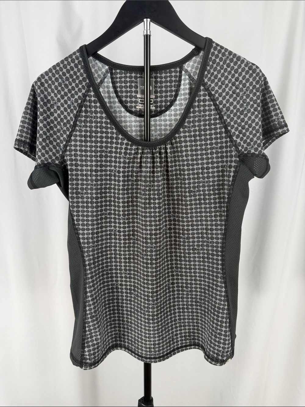 The North Face VaporWick Gray Bicycle Print Athletic Top Size Medium